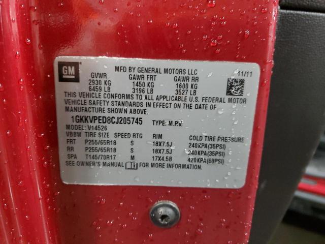 Photo 14 from auction – 2012 GMC ACADIA SLE with VIN 1GKKVPED8CJ205745