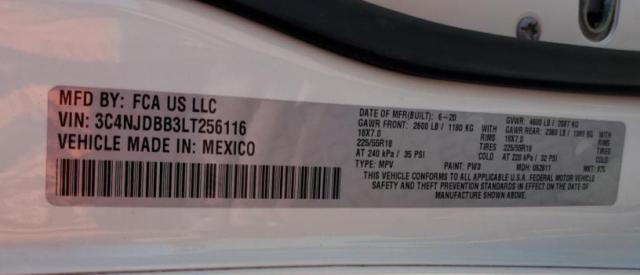Photo 14 from auction – 2020 JEEP COMPASS LA with VIN 3C4NJDBB3LT256116