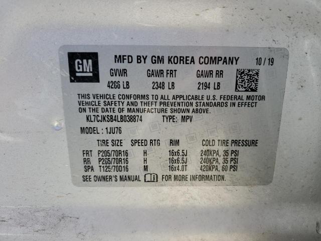Photo 14 from auction – 2020 CHEVROLET TRAX LS with VIN KL7CJKSB4LB038874