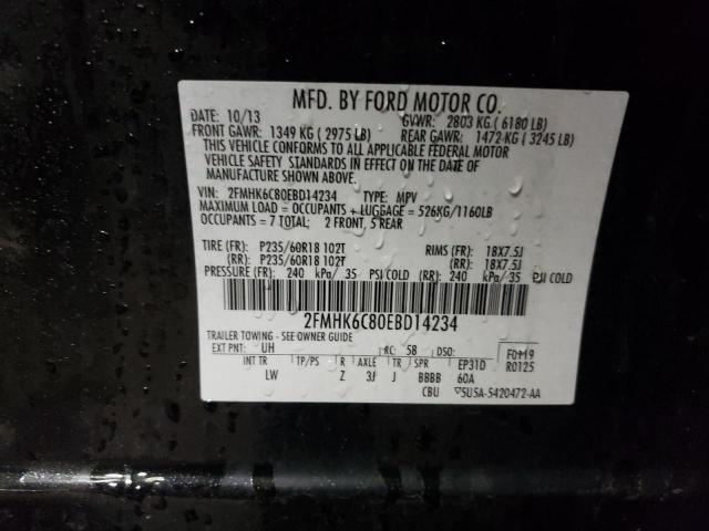 Photo 14 from auction – 2014 FORD FLEX SEL with VIN 2FMHK6C80EBD14234
