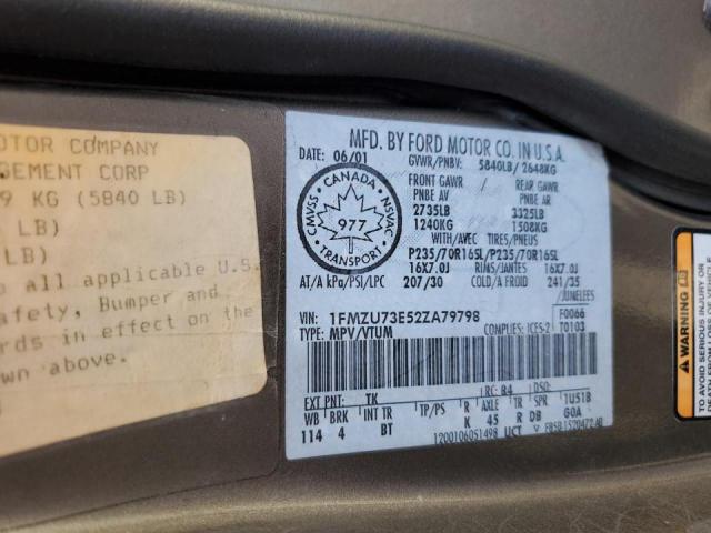 Photo 14 from auction – 2002 FORD EXPLORER X with VIN 1FMZU73E52ZA79798