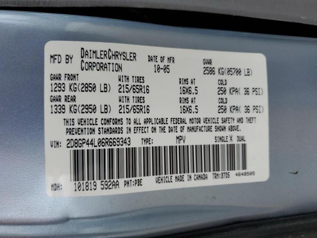Photo 14 from auction – 2006 DODGE GRAND CARA with VIN 2D8GP44L06R669343