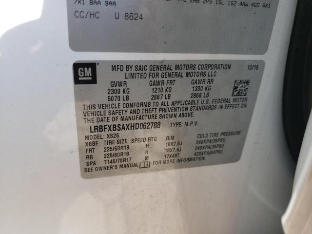 Photo 14 from auction – 2017 BUICK ENVISION E with VIN LRBFXBSAXHD062788