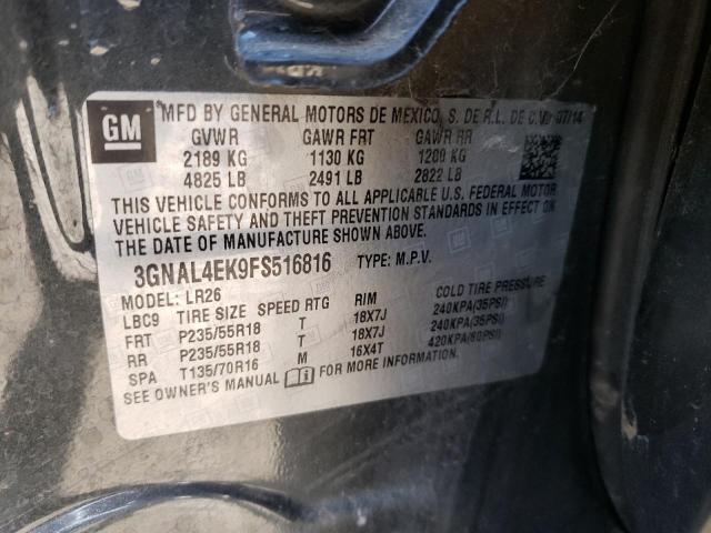 Photo 14 from auction – 2015 CHEVROLET CAPTIVA LT with VIN 3GNAL4EK9FS516816