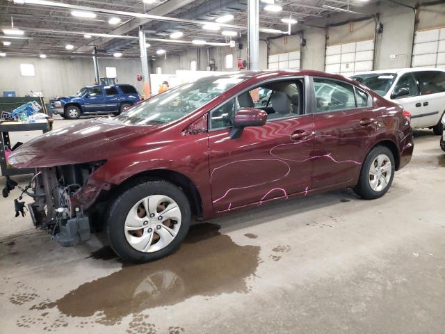 HONDA CIVIC LX 2014 with VIN 19XFB2F53EE039537 - Photo from auction