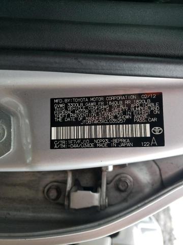 Photo 14 from auction – 2012 TOYOTA YARIS with VIN JTDBT4K3XCL035257