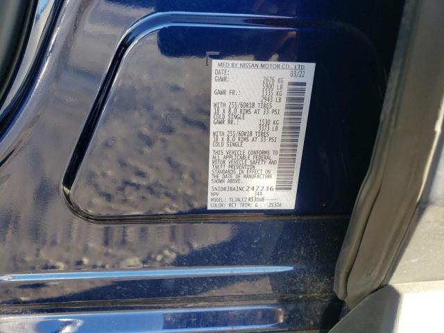 Photo 10 from auction – 2022 NISSAN PATHFINDER with VIN 5N1DR3BA1NC247236