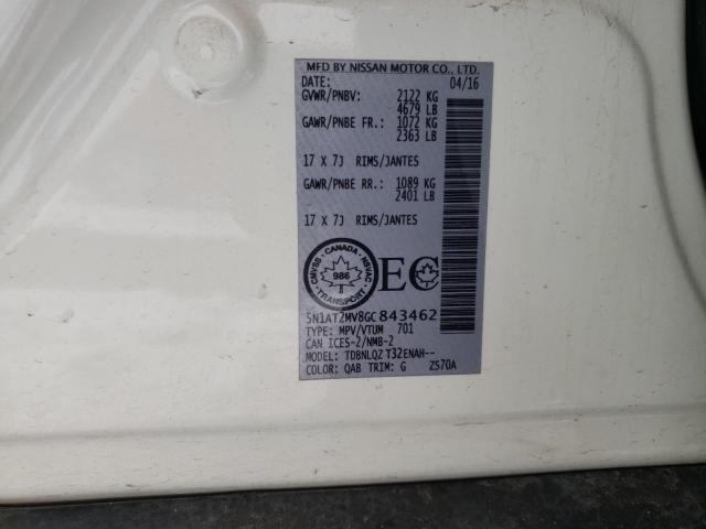 Photo 14 from auction – 2016 NISSAN ROGUE S with VIN 5N1AT2MV8GC843462