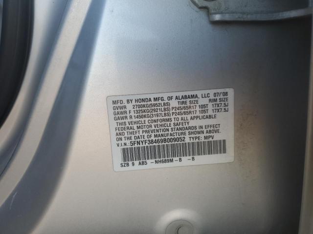 Photo 14 from auction – 2009 HONDA PILOT EX with VIN 5FNYF38469B009052