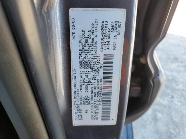 Photo 14 from auction – 2003 TOYOTA 4RUNNER SR with VIN JTEZU14R630011840