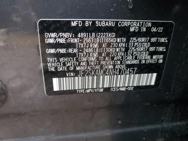 Photo 14 from auction – 2022 SUBARU FORESTER W with VIN JF2SKAMC4NH470457
