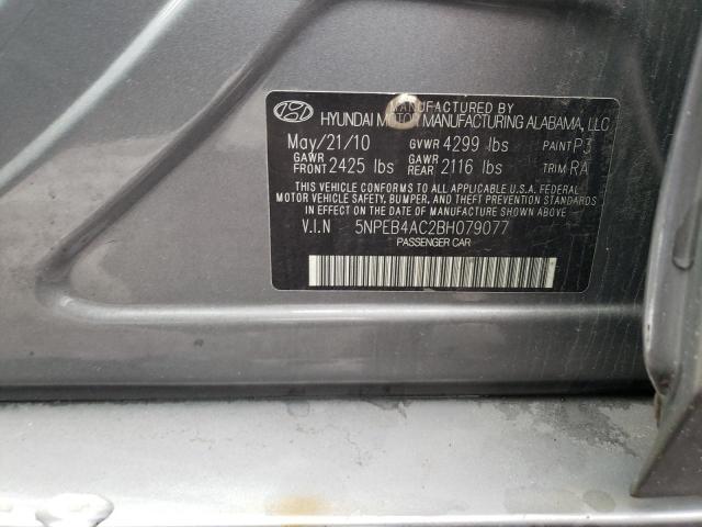 Photo 10 from auction – 2011 HYUNDAI SONATA GLS with VIN 5NPEB4AC2BH079077