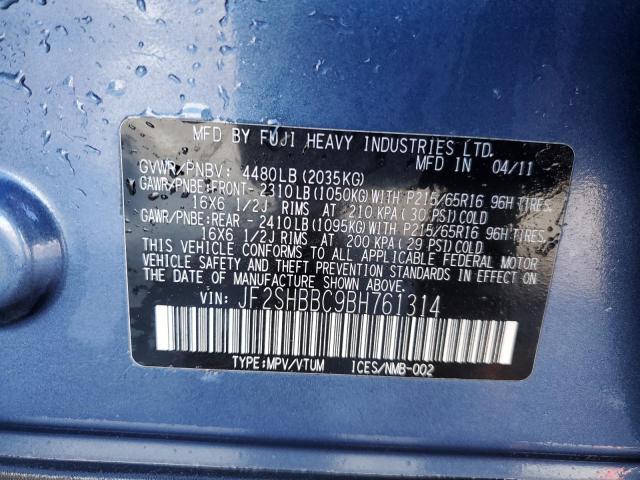 Photo 14 from auction – 2011 SUBARU FORESTER 2 with VIN JF2SHBBC9BH761314