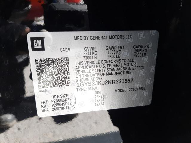 Photo 14 from auction – 2019 CADILLAC ESCALADE E with VIN 1GYS3JKJ2KR331862