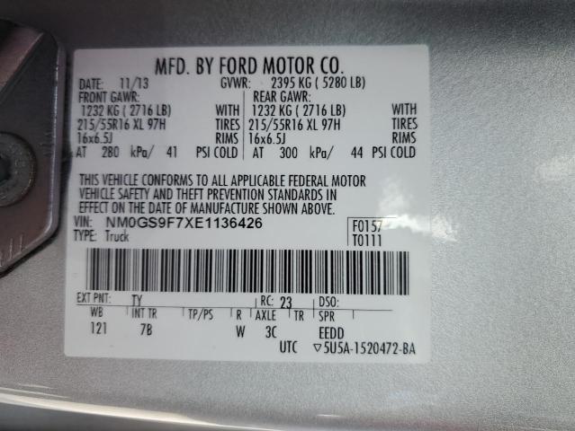 Photo 14 from auction – 2014 FORD TRANSIT CO with VIN NM0GS9F7XE1136426