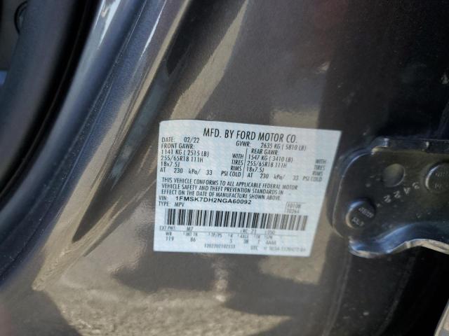 Photo 14 from auction – 2022 FORD EXPLORER X with VIN 1FMSK7DH2NGA60092