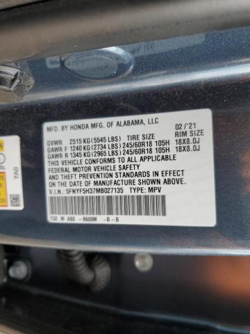 Photo 14 from auction – 2021 HONDA PILOT EX with VIN 5FNYF5H37MB027135