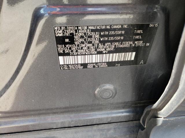 Photo 14 from auction – 2015 TOYOTA RAV 4 with VIN 2T3DFREVXFW331908