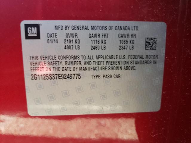 Photo 10 from auction – 2014 CHEVROLET IMPALA LT with VIN 2G1125S37E9249775