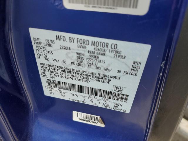 Photo 14 from auction – 2006 FORD ESCAPE XLS with VIN 1FMYU02Z76KA69327