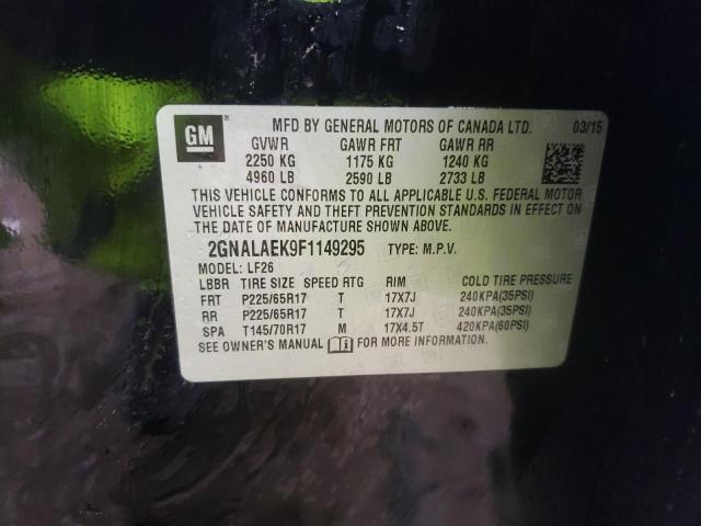 Photo 14 from auction – 2015 CHEVROLET EQUINOX LS with VIN 2GNALAEK9F1149295