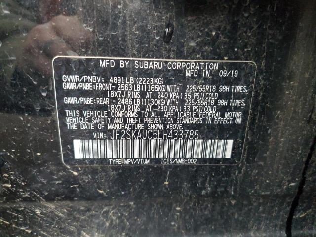 Photo 14 from auction – 2020 SUBARU FORESTER L with VIN JF2SKAUC5LH433785