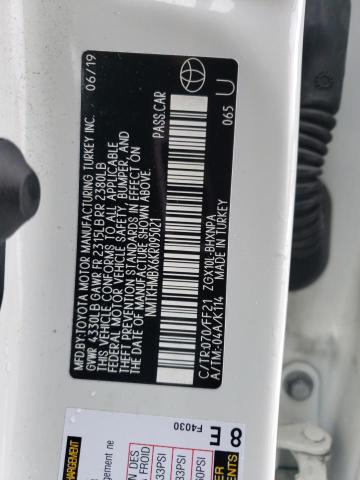 Photo 14 from auction – 2019 TOYOTA C-HR XLE with VIN NMTKHMBX6KR095021