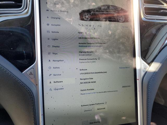 Photo 9 from auction – 2015 TESLA MODEL S 70 with VIN 5YJSA1S25FF094378