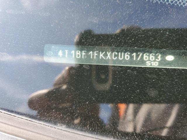 Photo 10 from auction – 2012 TOYOTA CAMRY BASE with VIN 4T1BF1FKXCU617663