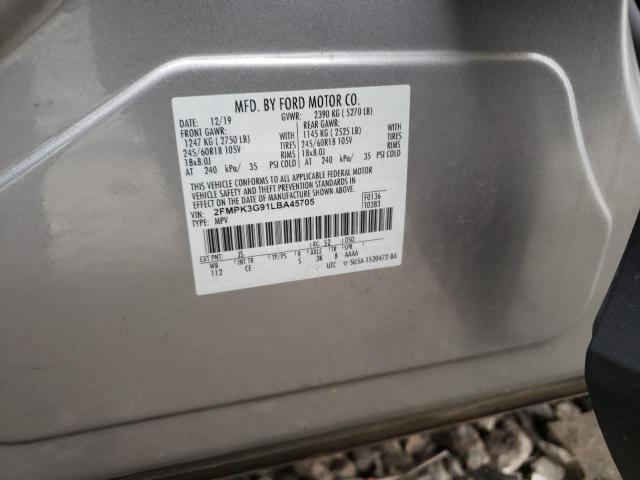 Photo 14 from auction – 2020 FORD EDGE SE with VIN 2FMPK3G91LBA45705