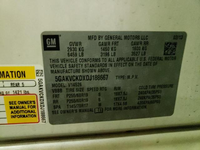 Photo 10 from auction – 2013 BUICK ENCLAVE with VIN 5GAKVCKDXDJ188667