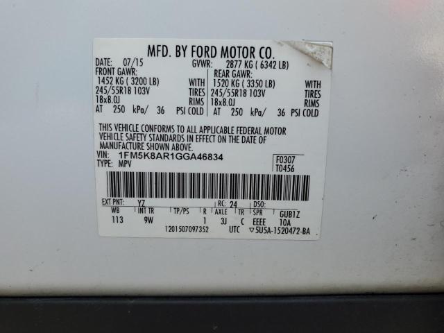 Photo 14 from auction – 2016 FORD EXPLORER P with VIN 1FM5K8AR1GGA46834