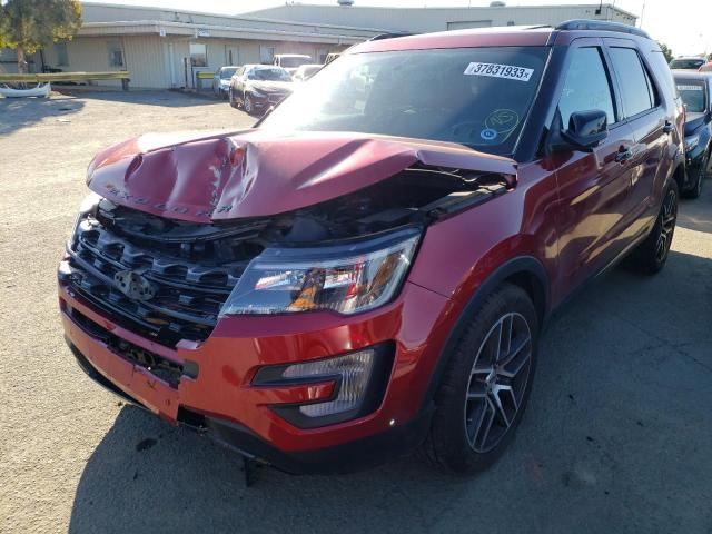 FORD EXPLORER S 2017 with VIN 1FM5K8GT1HGD90782 - Photo from auction