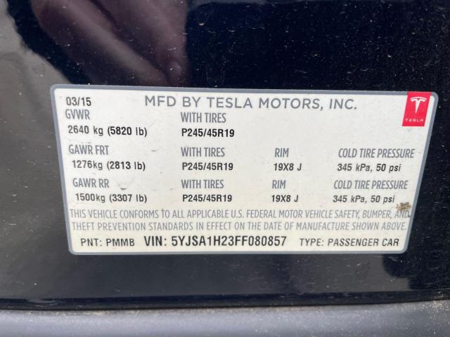 Photo 10 from auction – 2015 TESLA MODEL S 85 with VIN 5YJSA1H23FF080857