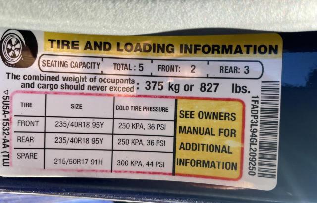 Photo 10 from auction – 2016 FORD FOCUS ST with VIN 1FADP3L94GL209250