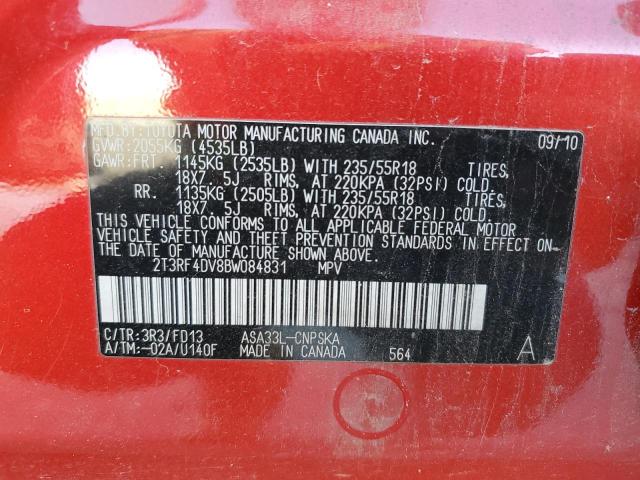 Photo 14 from auction – 2011 TOYOTA RAV4 SPORT with VIN 2T3RF4DV8BW084831