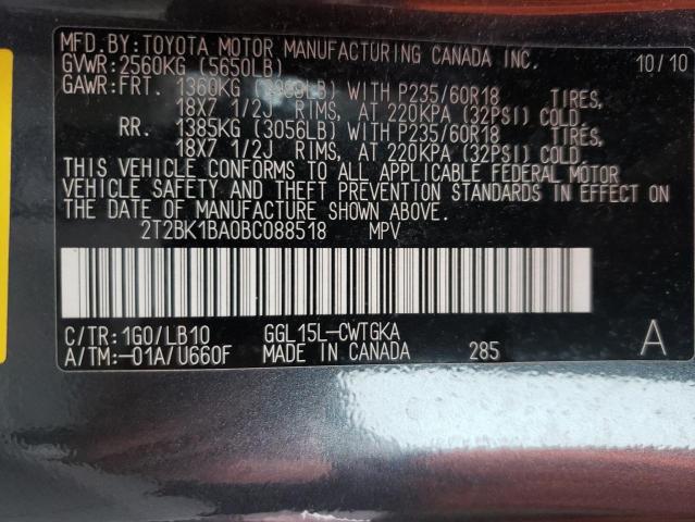 Photo 14 from auction – 2011 LEXUS RX 350 with VIN 2T2BK1BA0BC088518