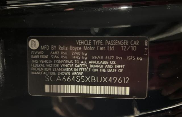Photo 10 from auction – 2011 ROLLS-ROYCE GHOST with VIN SCA664S5XBUX49612