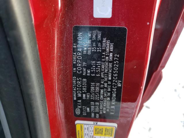 Photo 14 from auction – 2012 KIA SEDONA LX with VIN KNDMG4C72C6502572