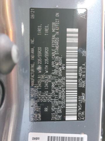 Photo 14 from auction – 2021 TOYOTA HIGHLANDER with VIN 5TDDZRBH0MS158730