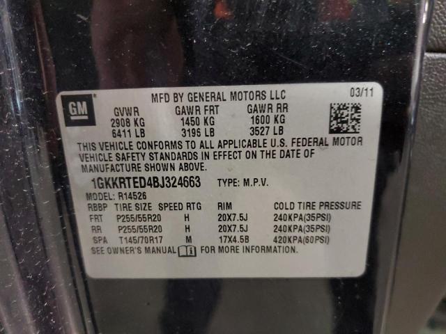 Photo 14 from auction – 2011 GMC ACADIA DEN with VIN 1GKKRTED4BJ324663