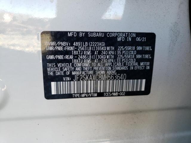 Photo 14 from auction – 2021 SUBARU FORESTER T with VIN JF2SKAXC8MH563640