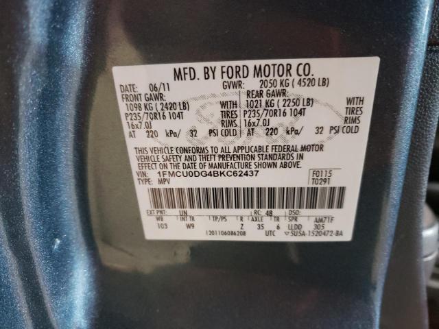 Photo 14 from auction – 2011 FORD OTHER with VIN 1FMCU0DG4BKC62437