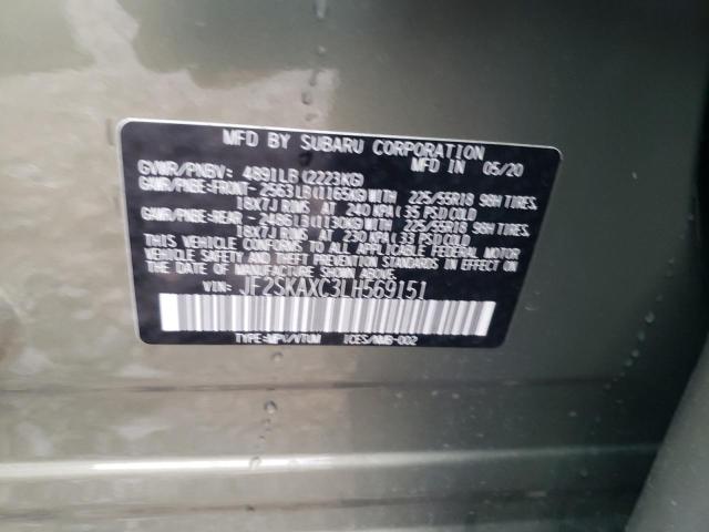 Photo 14 from auction – 2020 SUBARU FORESTER T with VIN JF2SKAXC3LH569151