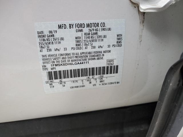 Photo 14 from auction – 2020 FORD EXPLORER X with VIN 1FMSK8DH6LGA44111