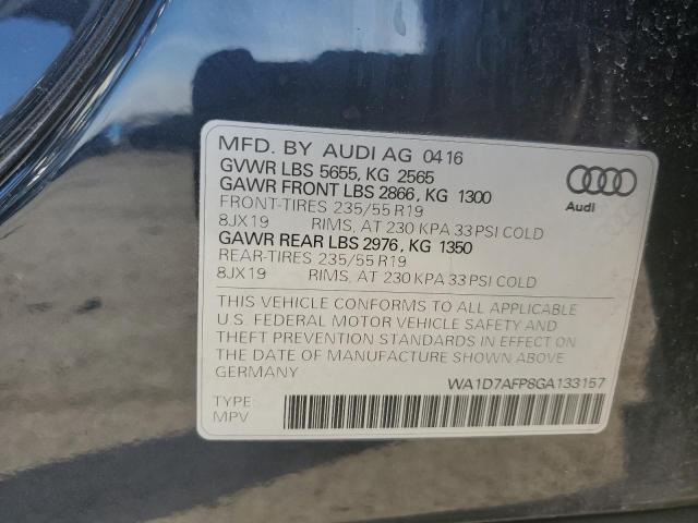 Photo 14 from auction – 2016 AUDI Q5 PREMIUM with VIN WA1D7AFP8GA133157