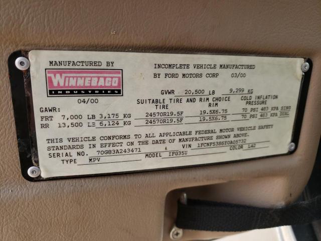 Photo 10 from auction – 2000 FORD F550 SUPER with VIN 1FCNF53S6Y0A05732