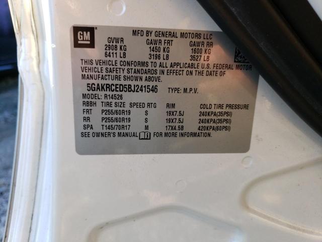 Photo 14 from auction – 2011 BUICK ENCLAVE CX with VIN 5GAKRCED5BJ241546