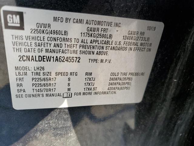 Photo 14 from auction – 2010 CHEVROLET EQUINOX LT with VIN 2CNALDEW1A6245572
