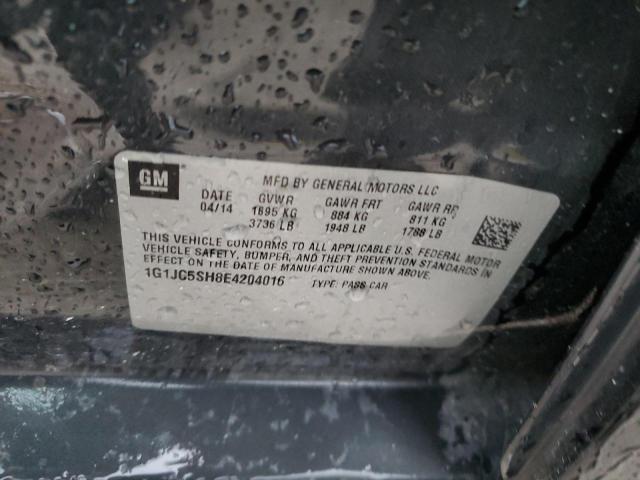 Photo 10 from auction – 2014 CHEVROLET SONIC LT with VIN 1G1JC5SH8E4204016